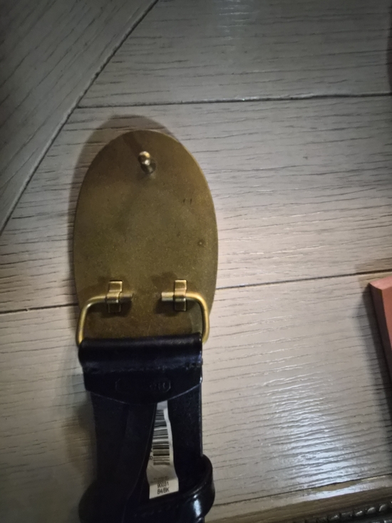 Coach Gold Oval Logo Buckle with Black Strap - Picture 4 of 5